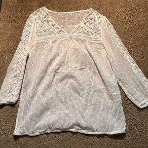 Women's White Lace Top
